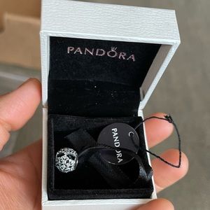 NWT NIB Retired Pandora Charm Bling Sparkly Skull Head CZ Stones